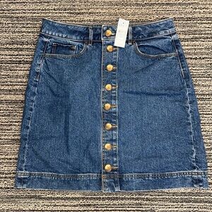 🔥🔥🔥NEW Loft Blue Denim Petite Mini Skirt 6P